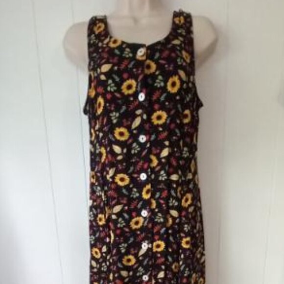 Sunflower Button Down Maxi Dress NWOT - Picture 1 of 6